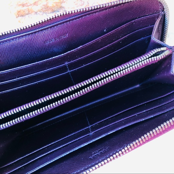 Prada Saffiano Purple Leather Long Zippy Wallet - Picture 2 of 9